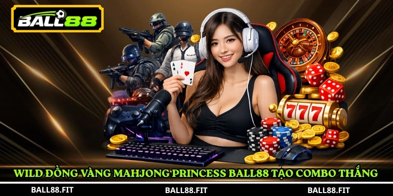 Wild đồng vàng Mahjong Princess Ball88 tạo combo thắng 